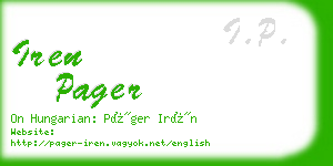 iren pager business card